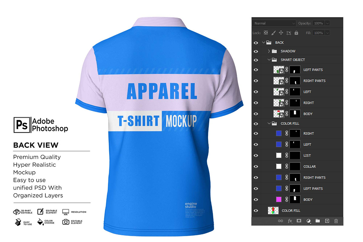 T-Shirt Jersey Short Mockup, a Shirt Mockup by Nanggroe Scripting (Photo 8 of 9)