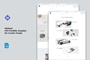 M - Minimal PSD Portfolio Template, a Landing Page Template by bigpsfan's SHOP (Thumbnail 1 of 24)