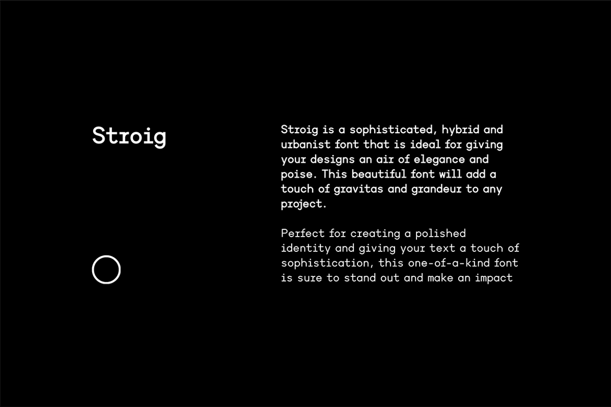 STROIG - Hybrid Urbanist Font Family, a Sans Serif Font by Designova® (Photo 2 of 14)
