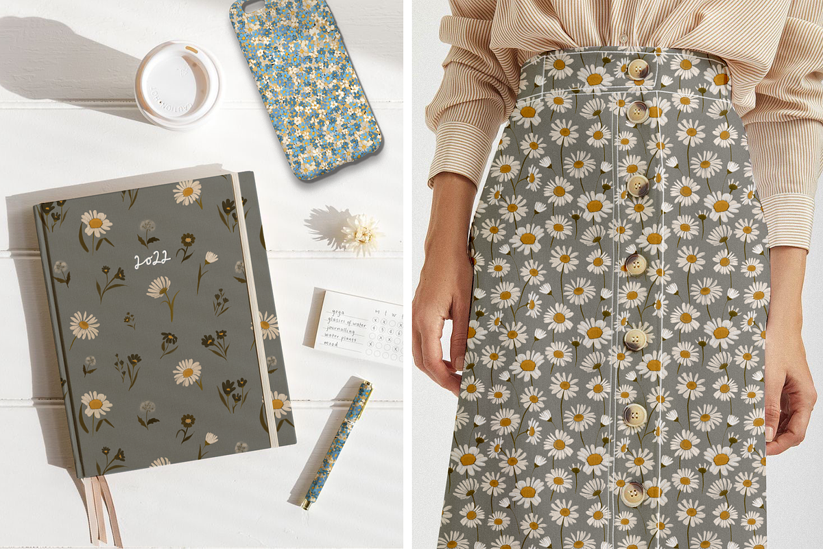 Flowers Patterns Designs, a Pattern Graphic by Alena Zaytseva (Photo 5 of 7)