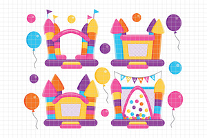 Bounce House Clipart (DC62B)