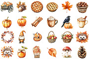 Hand-drawn Autumn Clipart, an Illustration by Sublimation Artist (Thumbnail 2 of 6)