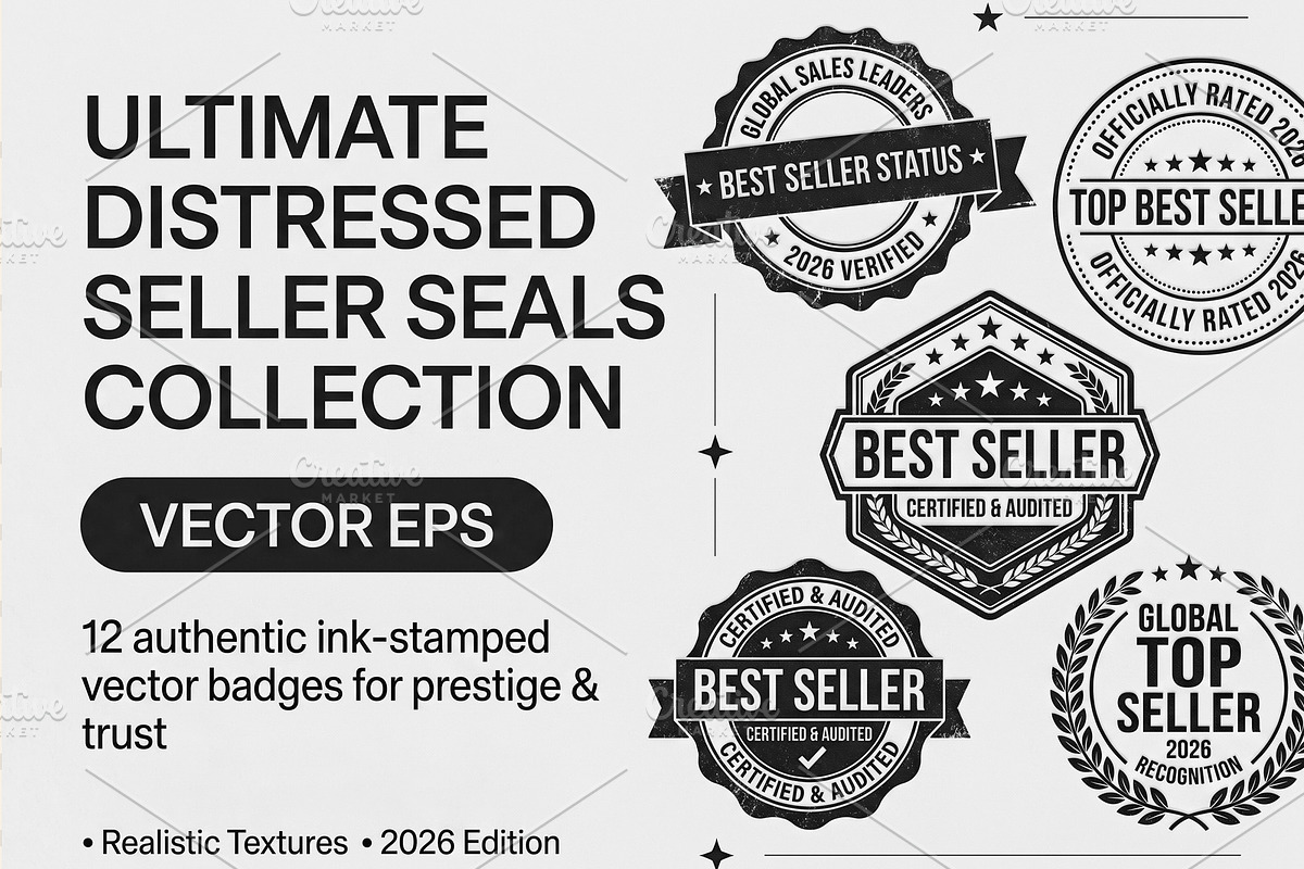 Best Seller Badge Stamp EPS Bundle, an Object Graphic by NH graphic (Photo 1 of 8)