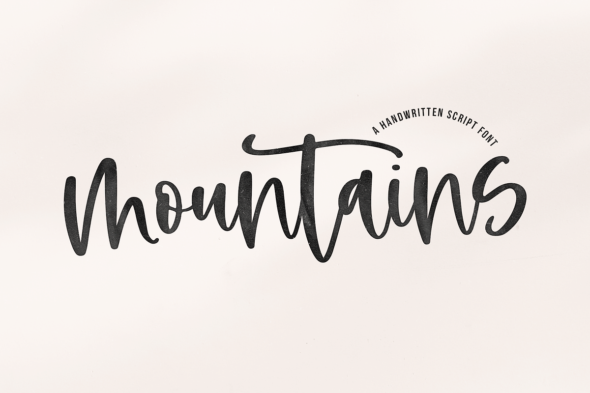 Mountains | Handwritten Script Font