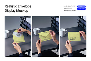 Realistic Envelope Display Mockup