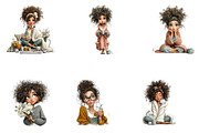 Whimsical Morning Quirky Woman, a Seasonal Illustration by CreationArt (Thumbnail 3 of 5)