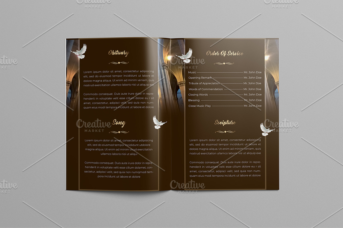Funeral Program | Ms Word Version, a Brochure Template by GreenPixi (Photo 4 of 4)