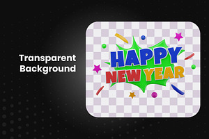 New Year Party 3D Icon Pack