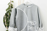 Sport Grey Gildan 18000 Mockup x3, a Shirt Mockup by Uncommon Mockups (Thumbnail 7 of 7)