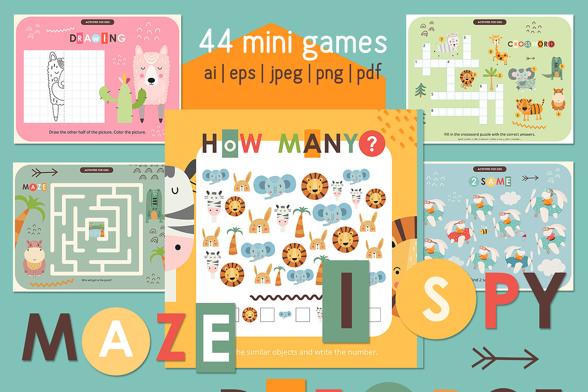 Cute Animals Activities for Kids, an Education Illustration by Nursery Art (Photo 3 of 9)