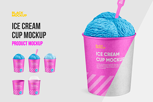 Ice cream cup mockup