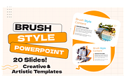 20 Brush Style PowerPoint Slides, a Presentation Template by Local Marketing Templates (Thumbnail 1 of 6)
