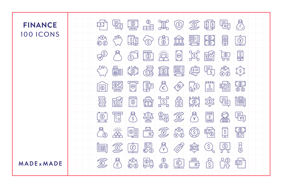Finance Line Icons, an Outline Icon by Made by Made (Photo 5 of 7)