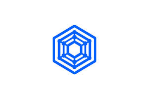 Hexagon Geometric Tech Logo, a Branding & Logo Template by Vectorium Studio