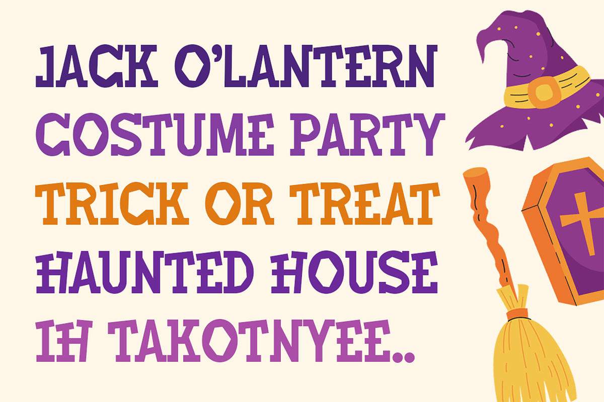 Spooky Muffin - Halloween Font, a Serif Font by Pekotype (Photo 6 of 12)