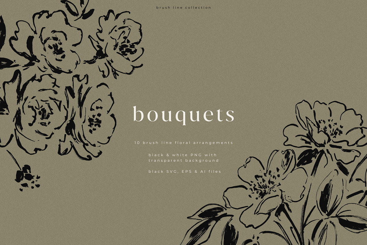 Hand Drawn Bouquets, a Decorative Illustration by PeDe Designs (Photo 7 of 10)