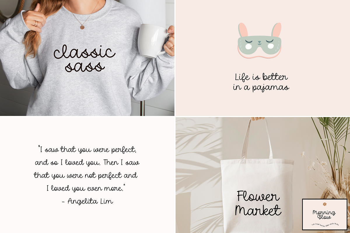 The Cute and Cursive Font Bundle, a Handwritten Font by Cotton White Studio