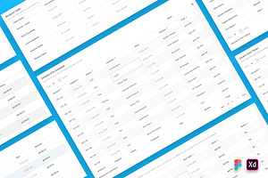 Web Dashboard Tables Design UI Kit