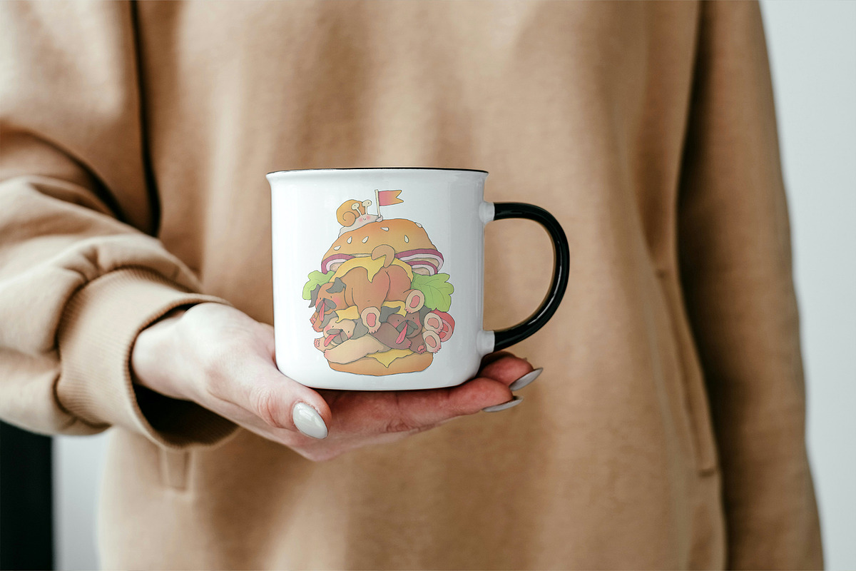 The Pug Burger, an Animal Illustration by Anastasiya Klempach (Photo 7 of 7)