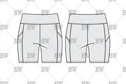 Biker Shorts Fashion Flat, a Bottom Mockup by haydenwentworth (Thumbnail 1 of 3)