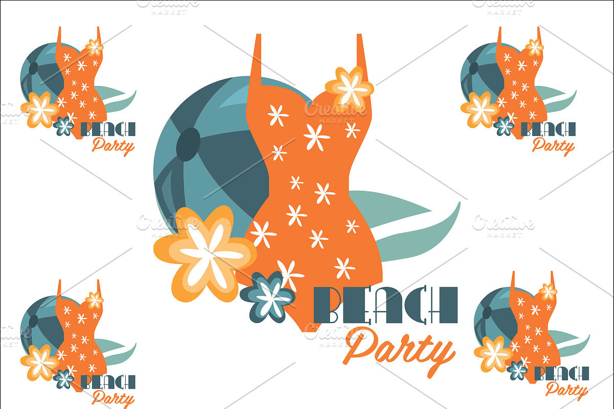summer beach party logo, a Branding & Logo Template by Amazing crafter