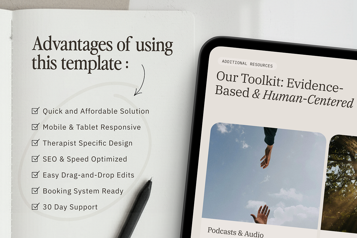 Squarespace Template for Therapists, a Squarespace Template by Glowup Online (Photo 2 of 7)