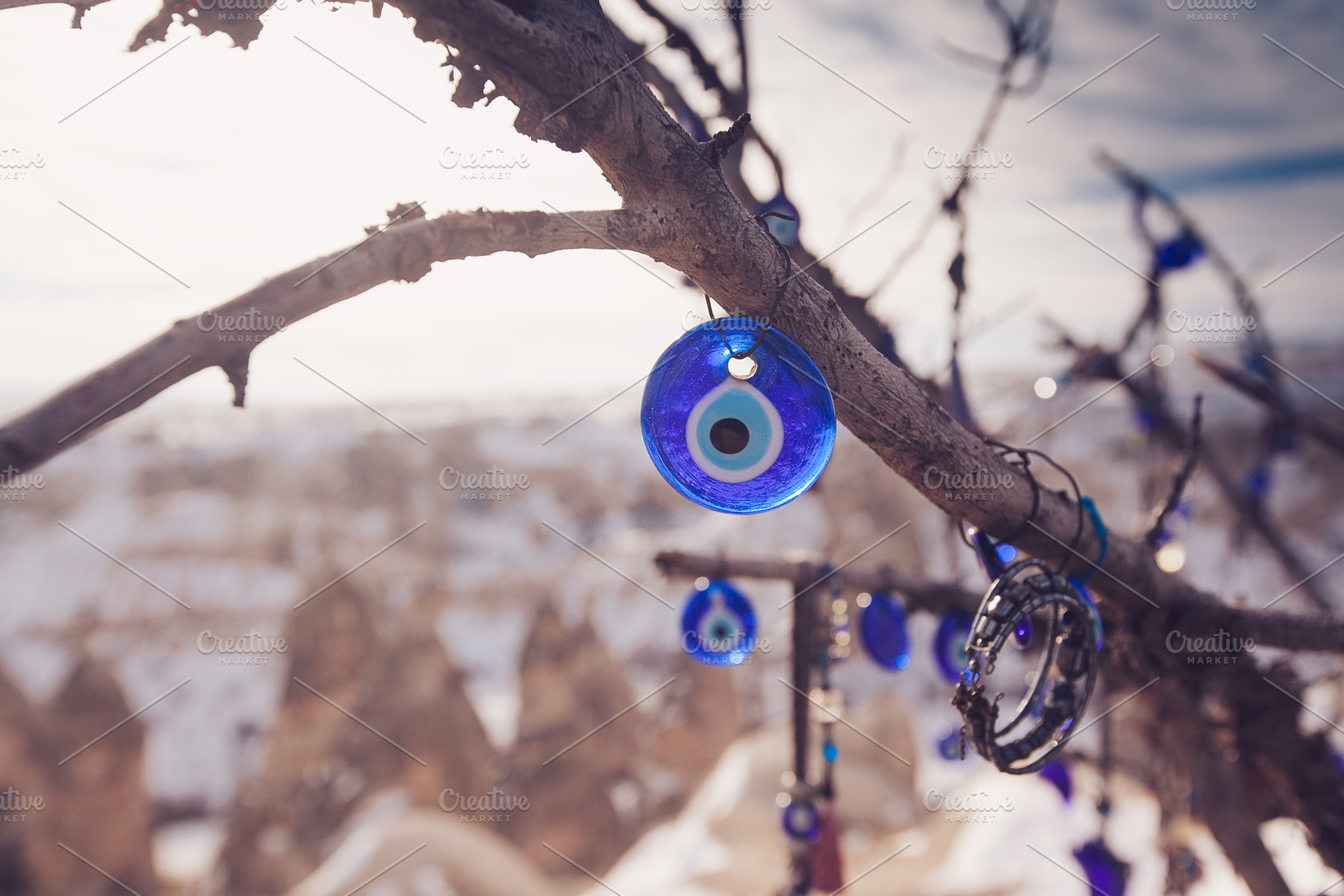 Nazar, charms to ward off the evil, a Background Photo by telnyaw
