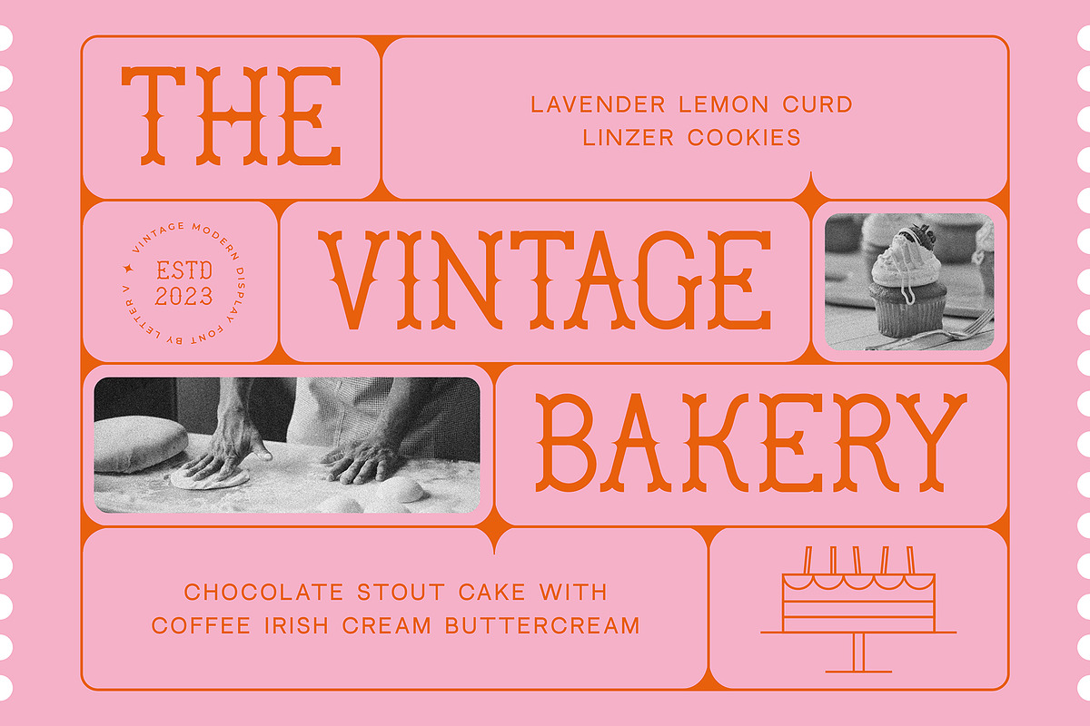 MODERN CIRCUS - vintage display font, a Serif Font by LETTER V studio (Photo 5 of 7)