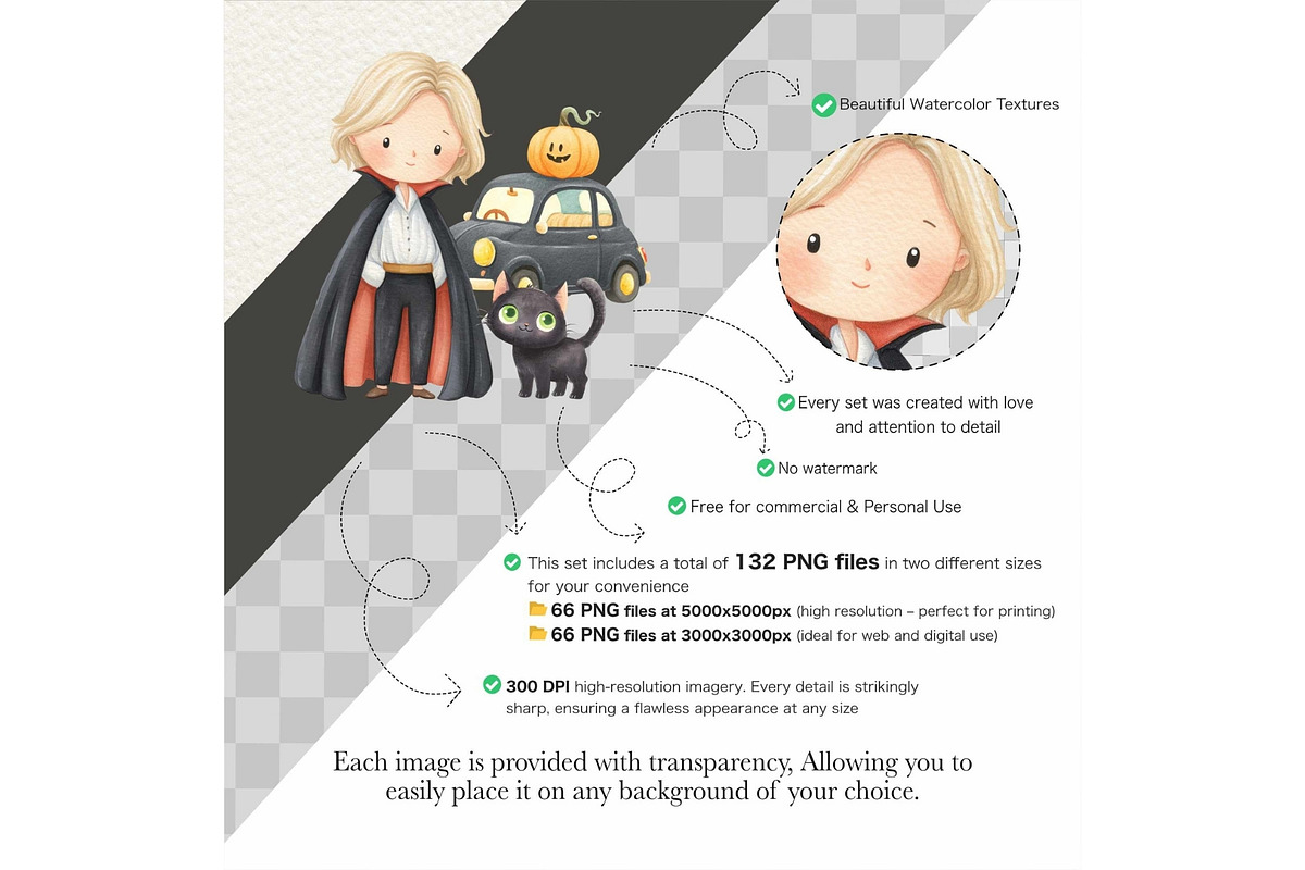 Watercolor Halloween Clipart, an Illustration by CharmClipart (Photo 2 of 8)