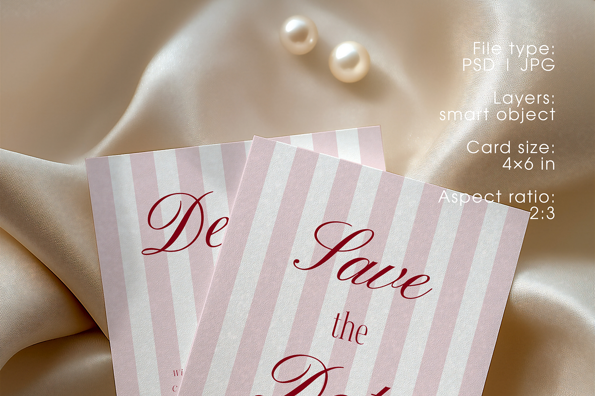 Neutral Beige Double Card Mockup, a Product Mockup by Serenefeeling (Photo 3 of 6)
