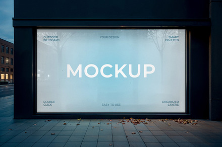 Storefront Window Poster Mockup, an Advertising Mockup by Design Squad