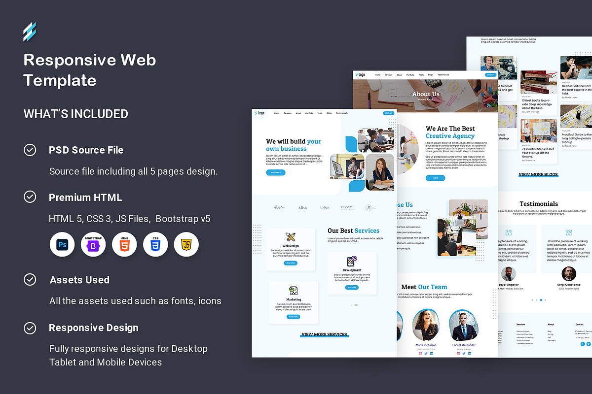 Business website template HTML, a HTML Template by App Innovation (Photo 2 of 7)