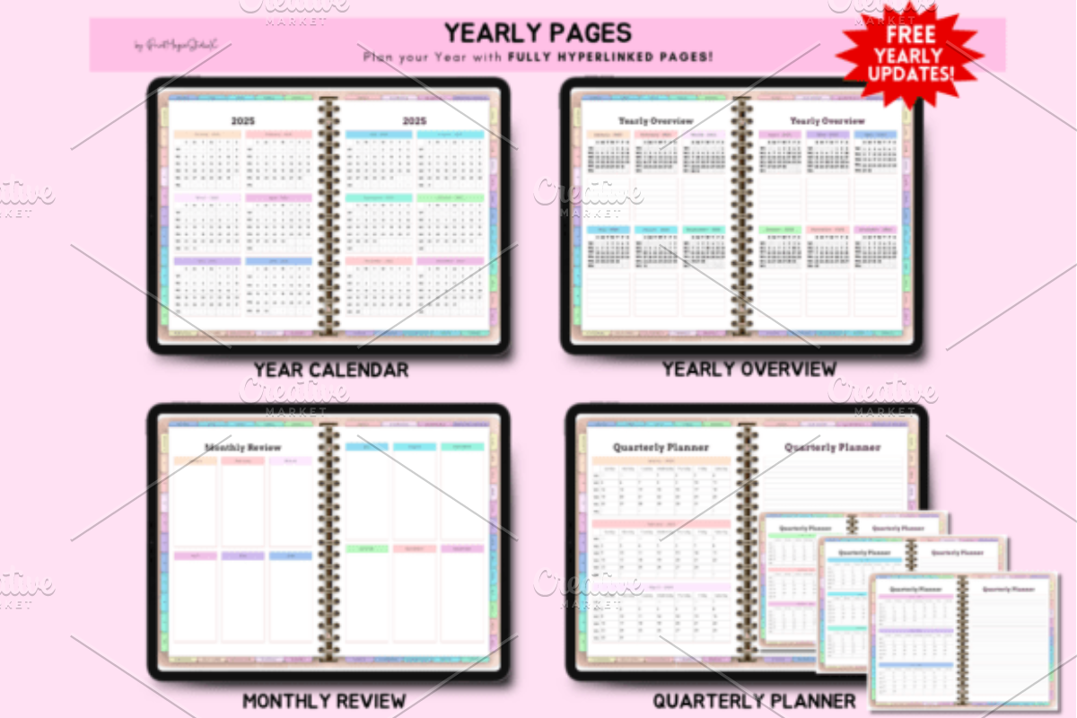 All-in-One Digital Planner, a Design Template by Ink Gallery (Photo 7 of 9)