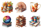 Fall Reading Nook Clipart, a Graphic by CitraGraphics (Thumbnail 3 of 4)
