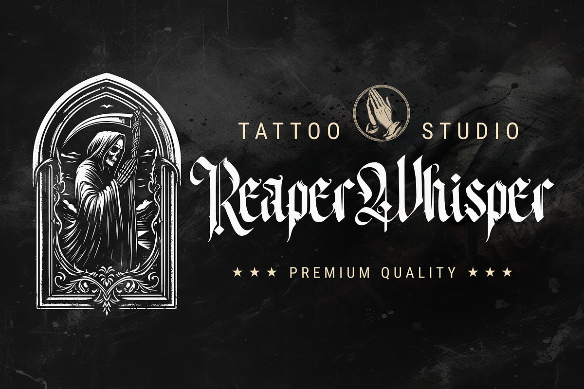 Night Prayer Blackletter Font, a Blackletter Font by Vampstudio (Photo 2 of 13)