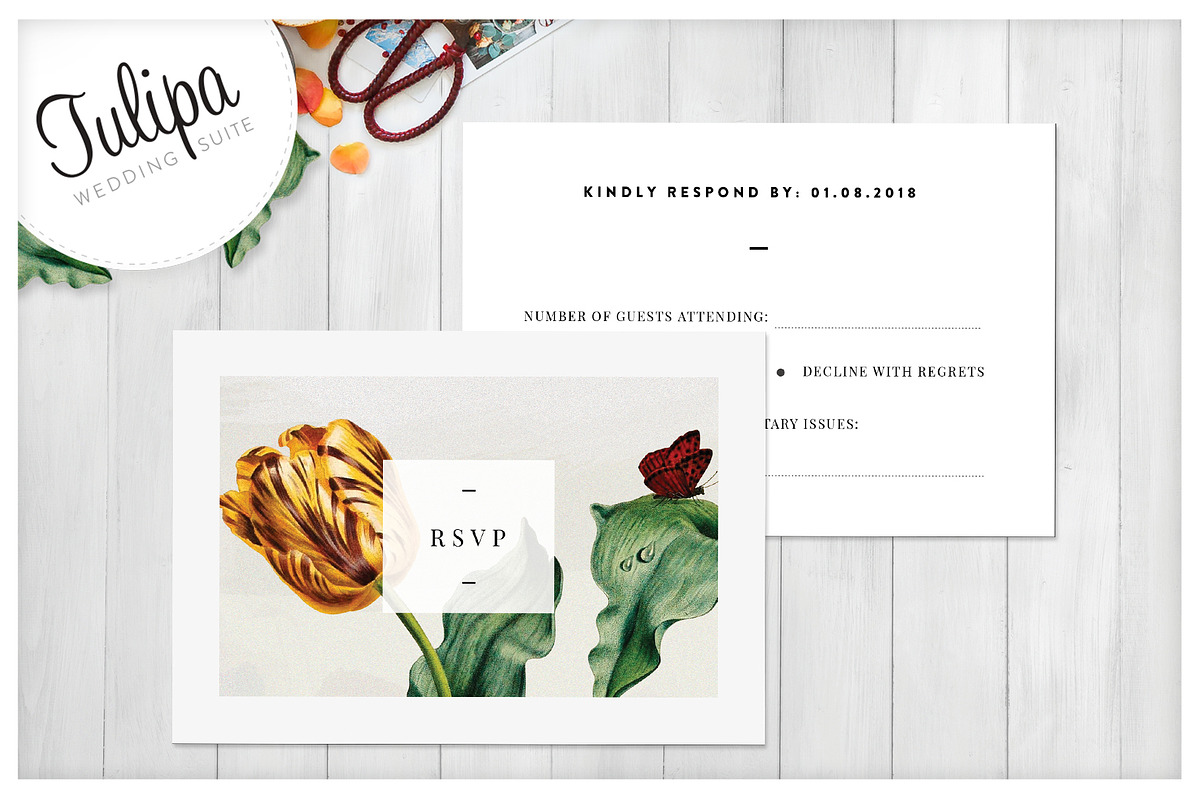 Tulipa - Botanical Wedding Suite, an Invitation Template by Europe.graphics (Photo 5 of 6)