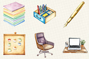 Office Supplies Clipart, an Illustration by OK Design (Thumbnail 2 of 5)