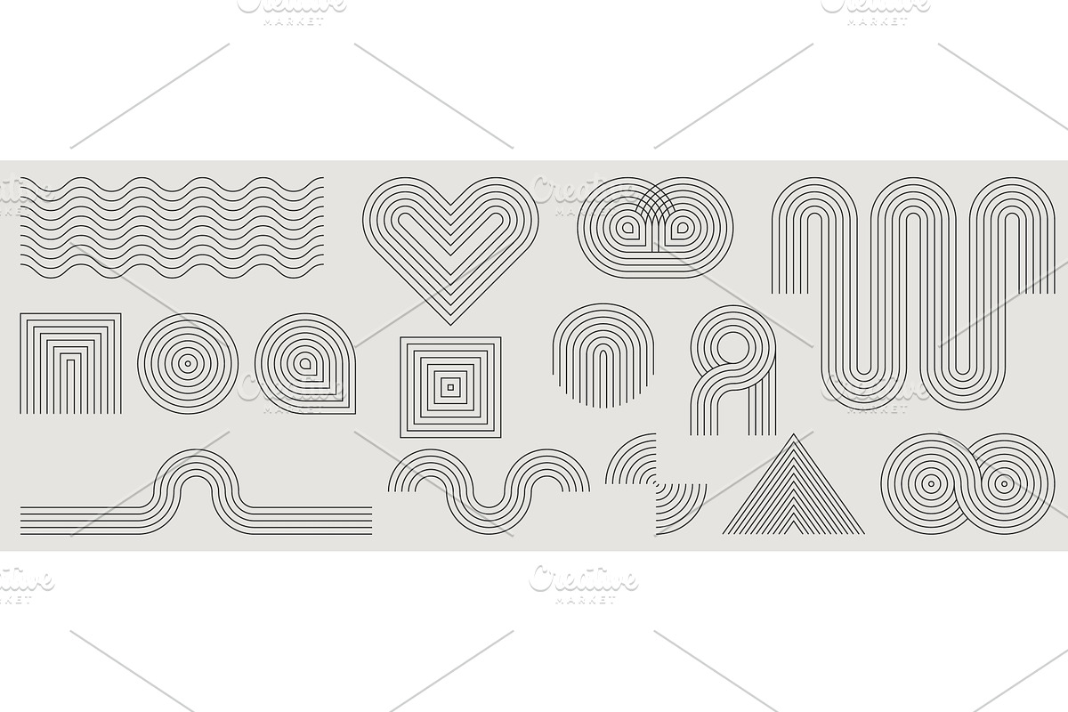 Minimalist geometric patterns, an Object Illustration by art PVP - market
