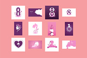 Women's day 8 march background, a Decorative Illustration by foxndeer (Thumbnail 4 of 4)