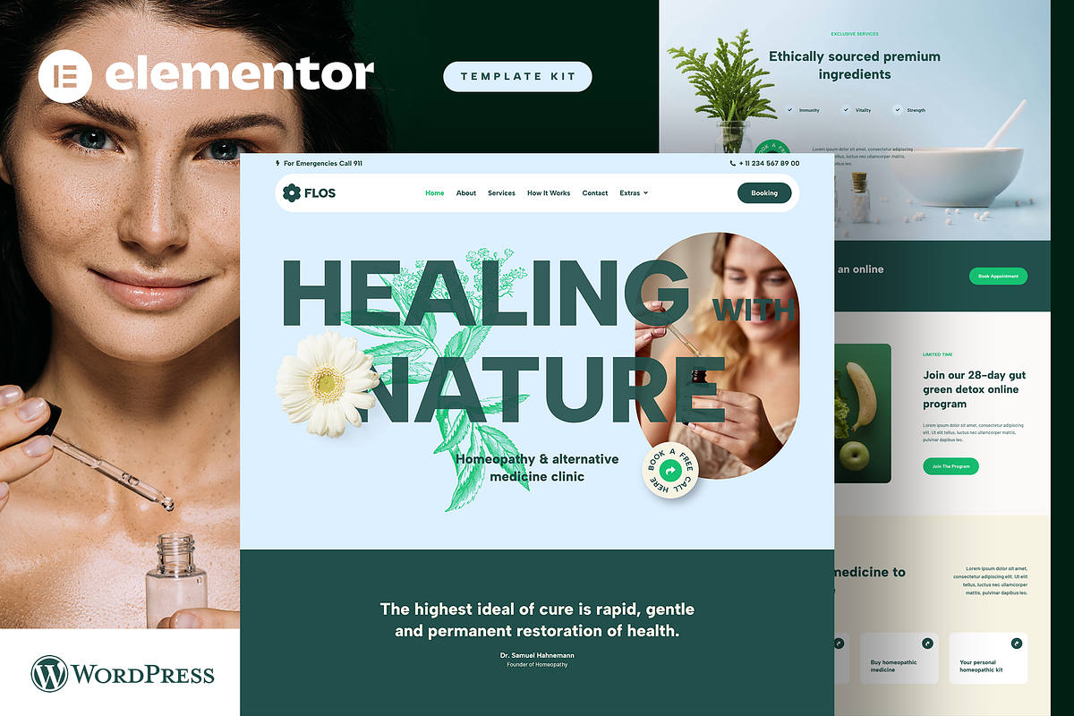 Holistic Health Website Template, a WordPress Template by Awakened Templates (Photo 1 of 6)