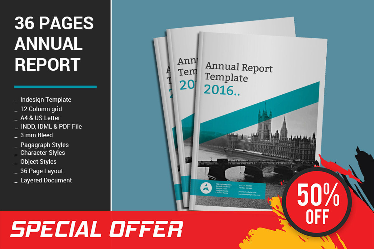 36 Pages Annual Report, a Brochure Template by alimran24 (Photo 8 of 8)