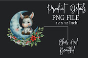 Cute Christmas Donkey Sublim Bundle, a Seasonal Illustration by Rose Art (Thumbnail 4 of 4)