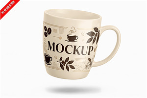 Mug Floating Studio PSD, a Cups & Container Mockup by Bruno's Shop