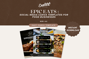 Social Media Food Business Templates