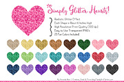 Rainbow Glitter Hearts Clipart, an Illustration by Amanda Ilkov (Thumbnail 3 of 3)