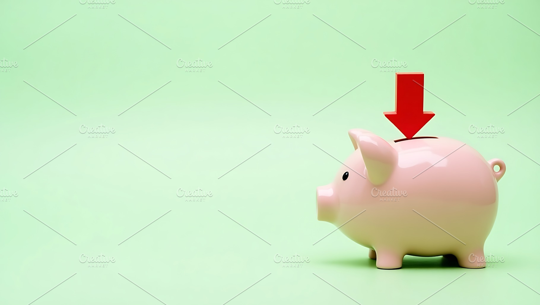 Saving money concept with piggy, a Business Photo by Artonix