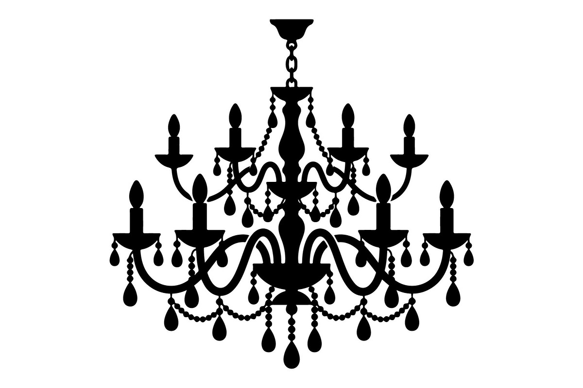 Elegant Chandelier Silhouette Bundle, an Object Graphic by hafijul (Photo 2 of 4)
