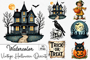 Vintage Halloween Diecuts Clipart, an Illustration by CrexoraLab (Thumbnail 1 of 5)