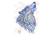 Ethnic Collection: Howling Wolf, an Animal Illustration by ArtoJoy (Thumbnail 5 of 5)