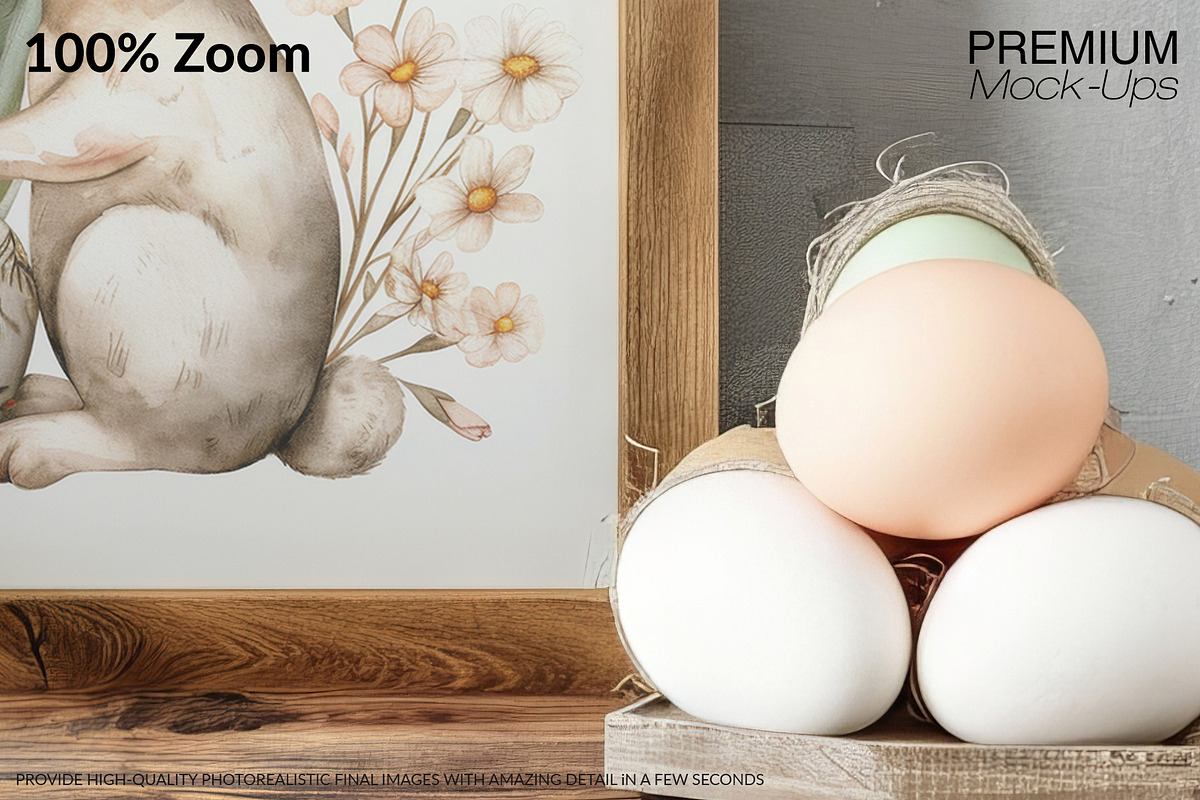 6 Easter Frames PNG & PSD Mockups, a Household Mockup by mock-ups